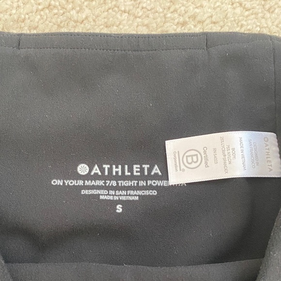 Athleta Black and Mauve Leggings 7/8 length - Picture 10 of 13